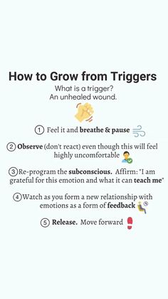 How To Get Through Triggers, How To Heal Triggers, What Are My Triggers, Coping With Triggers, Dealing With Triggers, Overcoming Triggers, Grounding Exercises