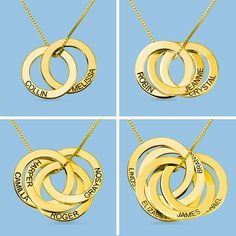 This Russian Ring Necklace is a timeless piece to cherish and a lovely addition to daily outfit. Engraved with names or anything special to you or the recipient of the simplicity and dainty necklace. Each ring is gently hammered for a planished finish and linked together, presenting unbreakable connection and love. Item specifics: Style Coin Necklace/Layered Circle Necklace Pendant Size Diameter: 2&3 Rings-2.0CM(0.8INCH); 4 Rings-2.1CM(0.84INCH); 5 Rings-2.3CM(0.92INCH) Hook Single Hook Mate Russian Ring, Interlocking Ring, Family Necklace, Symbolic Jewelry, Engraved Necklace, Circle Necklace, Coin Necklace, Custom Necklace, Engraved Rings