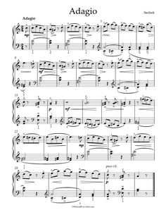 sheet music with the words'adagio '