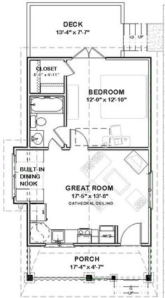 the floor plan for a small house with two bedroom and an attached bathroom, which is also