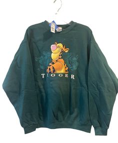 The disney Store Tigger Crewneck Pullover Sweater LARGE NEW WITH TAG. FAST FREE SHIPPING. Disney Sweatshirt For Fall Streetwear, Disney Long Sleeve Sweatshirt For Streetwear, Disney Crew Neck Hoodie For Winter, Disney Graphic Print Sweatshirt For Fall, Disney Long Sleeve Sweatshirt With Character Print, Disney Character Print Long Sleeve Sweatshirt, Disney Tops For Streetwear In Fall, Disney Long Sleeve Tops For Fall, Disney Style Top For Fall Streetwear