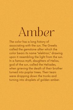 an orange book cover with the words amber written in black ink on yellow paper