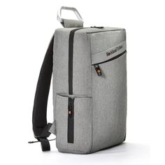 This professional slim laptop backpack is lightweight and organized. A streamlined and sophisticated design, makes it perfect for business commuters. 2 side zippered pockets, one zippered pocket on the front, and double zipper opening for main compartment where there is a padded sleeve that will hold up to 15" laptop, 2 mesh pockets and 1 slip pocket for organizing. Padded adjustable shoulder straps for an incredible fit. Measures 15"H x 10"W x 4"L, made of polyester. Rectangular Nylon Laptop Bag With Zipper Closure, Nylon Laptop Backpack With Zipper Closure, Modern Rectangular Backpack With Ykk Zipper, Business Backpack With Ykk Zipper, Modern Laptop Bag Backpack With Zipper Closure, Modern Laptop Backpack With Zipper, Modern Laptop Backpack With Zipper Closure, Gray Rectangular Backpack With Zipper, Gray Rectangular Backpack With Zipper Closure