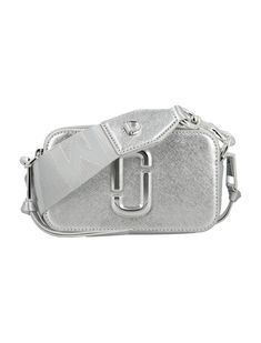 040 MARC JACOBS THE SNAPSHOT BAG Tas Lv, Snapshot Bag, Bag Silver, Webbing Strap, Marc Jacobs Bag, Sneaker Wedge, Cow Leather, Luxury Bags, Mini Bag