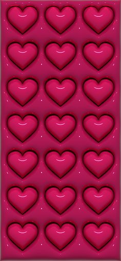 a pink background with lots of hearts in the shape of heart shapes on top of each other