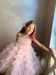 Handmade pink girl dress perfect for all kind of special occasions. Our stunning dress is made out of soft tulle and decorated with crystals Pink Dress Tulle, Pink Flower Girl Dress, Party Dress Pink, Pink Flower Girl, Pink Flower Girl Dresses, Dusty Rose Dress, Girls Pink Dress, Dress Tulle, Soft Tulle