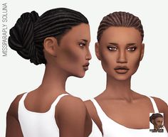 two black women with braids in their hair and one wearing a white tank top