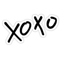 the word xoxo written in black ink