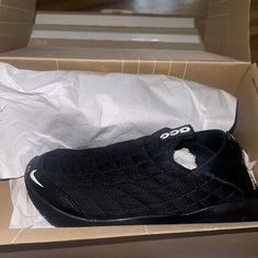 Nike Acg Moc 3.5 Black Never Worn Size 6 Men Comfortable Black Slip-on Sneakers For Streetwear, Black Slip-on Sneakers With Rubber Waffle Outsoles For Streetwear, Black Slip-on Sneakers With Boost Midsole, Casual Style, Black Slip-on Sneakers With Boost Midsole, Black Casual Slip-on Sneakers With Boost Midsole, Black Slip-on Urban Sneakers, Black Cushioned Slip-on Sneakers For Streetwear, Black Slip-on Sneakers With Cushioned Footbed For Streetwear, Black Slip-on Sneakers With Rubber Waffle Outsoles