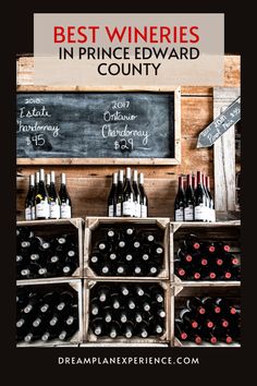 wine bottles in crates Prince Edward County Ontario, Canada Vacation, California Food, Usa Food, Prince Edward County, Travel Greece, Canada Destinations