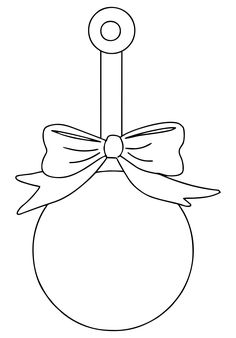 a christmas ornament with a bow on it