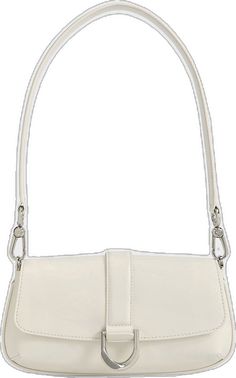 White Rectangular Baguette Bag With Adjustable Strap, White Baguette Tote Bag, White Baguette Shoulder Bag For Daily Use, White Baguette Tote Bag With Adjustable Strap, Trendy White Satchel For Office, Trendy White Satchel Shoulder Bag, Cream Rectangular Baguette Bag For Formal Occasions, Trendy Cream Shoulder Bag For Formal Occasions, White Formal Satchel With Silver-tone Hardware