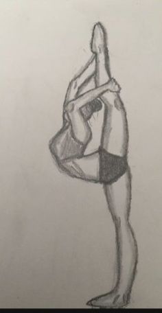 a drawing of a person doing a handstand