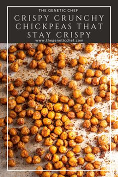 crispy crunchy chickpeas that stay crispy