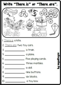 a worksheet with words and pictures on it