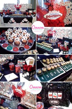 a football themed party with cupcakes and snacks