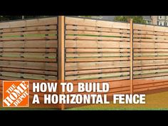 how to build a horizontal fence