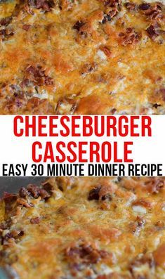 cheeseburger casserole made in under 30 minutes is an easy dinner recipe