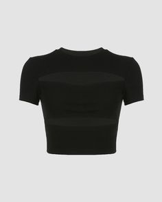 Details: Black T-shirt with front cut-out designTop Length: CroppedSleeve Length: Short SleevesMaterials:95% Cotton + 5% Spandex Skirt Heels, Cut Out Top, Cut Out Design, Knit Midi, Crop Top Blouse, Knit Midi Dress, Knitwear Cardigan, Cardigan Jacket, Black T Shirt