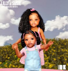 "Lilly" Hairstyles (Child & Toddlers) Sims4 Mods Hair, Sims 4 Infant Skin, Sims 4 Laundry Room, Sims 4 People, Sims Furniture Cc, Sims 4 Afro Hair, Sims 4 Infant Cc