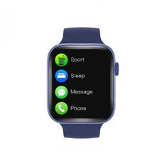 an apple watch with the sport sleep message displayed on it's screen and icons