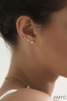 Ear Climber Earrings Gold, Celestial Crystal, Protein Nutrition, Gold Wedges, Ear Climbers Earrings, 3ds Xl, Ear Climber, Earrings Everyday