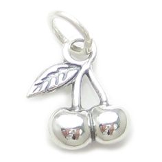 Cherries sterling silver charm .925 x 1 Fruit Cherry charms - Cherries - Sterling Silver 925 - Fitting - Jump Ring - Charm - Fruit Cherry charms   - - - Cherries Sterling Silver .925 Charm Fitting - Jump Ring - NOT suitable for bead bracelets - NOT suitable for Pandora bracelets - to fit a Pandora bracelet or another design please send a message before purchasing so we can advise the additional fitting that you need to buy Fruit Cherry charms Sterling Silver Charm 925 Food/ Drink Charm Fitting - Jump Ring Maldon Jewellery Traditional Sterling Silver 62299 REF CF Moderno No Stone Silver Please note, we do NOT supply gift boxes, so your item will NOT come in a gift box. If you have purchased a converter or clip or fitting and would like it connected or attached to another item you have also Jewellery Traditional, Cherry Fruit, Sterling Silver Charms, Sterling Silver Jewellery, Fine Jewelry Bracelets, Pandora Bracelets, Bead Bracelets, Chain Necklaces, Pandora Bracelet