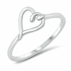 High Quality .925 Genuine Sterling Silver Heart RingYou have given her your heart already but now it's time to place a heart on her finger. Whether it's your anniversary, her birthday, occasion, or no occasion, she will cherish this 925 Genuine Sterling Silver Heart ring. Personalized rings can bring an instant smile to a womans face and thats why we suggest you invest in this beauty. It has a simplistic heart design and a rhodium-plated finish. Even though it does not have diamonds, the high-qu Adjustable Heart Ring For Valentine's Day Anniversary, Adjustable Anniversary Rings With Heart Charm, Adjustable Heart Charm Rings For Anniversary, Promise Jewelry For Mother's Day With Open Heart Design, Promise Jewelry For Mother's Day With Open Heart Shape, Anniversary Ring With Heart Charm, Mother's Day Promise Jewelry Open Heart, Mother's Day Open Heart Promise Jewelry, Adjustable Heart Ring For Anniversary On Mother's Day