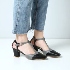 Gender: For WomenStyle: Fashion,KoreanOccasion: Casual,Party/Club,Office/CareerHeel Height: 6cmPlatform Height: 0.5cmSeason: Spring,Summer,Fall/Autumn,WinterPackage Contents: 1 x Shoes (Pair)Please see our size guide as below, you can choose the size according to your foot length and width.If your foot is a little wide and thick, we suggest you choose 1 size larger.Size Guide:28 = foot length 18.5-19cm (Foot width=6.5-7cm)29 = foot length 19-19.5cm (Foot width=7cm)30 = foot length 19.5-20cm (Foo Gray Open Toe Summer Heels, Gray Open Toe Heels For Summer, Gray Closed Toe Heels For Summer, Gray Summer Party Heels, Summer Black Block Heels With Contrasting Heel Counter, Chic Gray Heels For Summer, Chic Gray Summer Heels, Summer Block Heels With Contrasting Heel And Round Toe, Gray Block Heel Heels