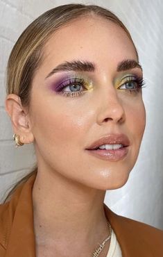 Fun Everyday Makeup Looks, Lover Eye Makeup, Rainbow Eyeshadow, Light Makeup Looks, Celebrity Makeup Looks, Bold Makeup, Make Up Looks, Makeup Makeover, Kiss Makeup