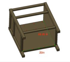 an image of a wooden crate with measurements