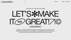 an image of a website page with the words let's make it great