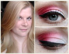 Canada Day Makeup Canada Day Makeup Eyes, Canada Day Makeup Looks, Canada Day Makeup, Beer Olympics Outfits, Red Eye Shadow, Basic Eye Makeup, Canada Project, Beer Olympic, Day Makeup Looks