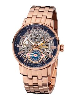 Rose Gold Watches With Skeleton Dial, Timeless Rose Gold Watch With Skeleton Dial, Elegant Rose Gold Watch With Skeleton Dial, Mechanical Watch, Casablanca, Automatic Watch, Men's Collection, Time Piece, Leather Straps