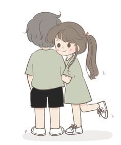 Chibi Couple, Love Cartoon Couple, Cute Bunny Cartoon, Easy Love Drawings, Cute Cartoon Images, Cartoon Girl Drawing