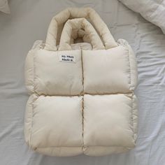 My Mum Made It Puffer Bag White Never Used, No Stains And Just Bought! Will Be Accepting Most Offers! Can Take More Pictures Only If You Are Sure Your Buying. Please Do Not Message Me Just To Ignore My Replies. My Mum Made It Puffer Bag Aesthetic, My Mum Made It Puffer Bag, Puffy Quilted Bag, Trendy Puffer Bag, Mymummadeit Puffer Bag, Pink Puffer Tote Bag, My Mum Made It, Puffer Bag, Bubble Bag