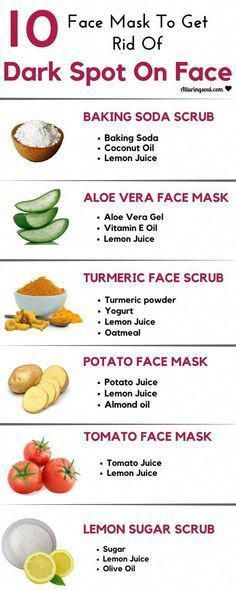 Dark spots on face form due to acne, blackheads, sun tan etc. Check out home remedies for how to remove black and dark spots on face which gives fast result Potato Face Mask, Face Baking, Baking Soda Coconut Oil, Potato Face, Baking Soda Scrub, Tomato Face, Skin Care Routine For 20s, Acne Dark Spots, Dark Spots On Face