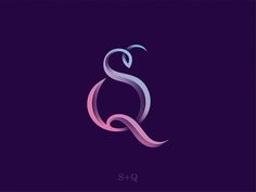 the letter s is made up of wavy lines and shapes, with an abstract shape