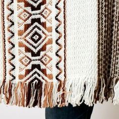 Llama Wool Unisex South American Handwoven Hooded Poncho - white with – ECUALAMA Cape Jacket, Hooded Poncho, Colour Pattern, Poncho Cape, South American, White Diamonds, Wool Yarn, Diamond Pattern, Llama