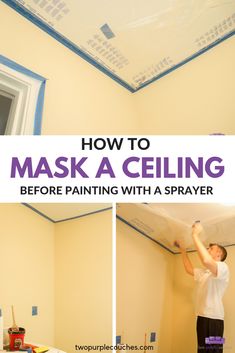 how to mask a ceiling before painting with a sprayer