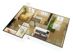 the floor plan of a two bedroom apartment