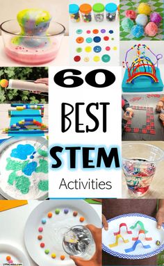 60 Best STEM Activities for Kids Summer Stem Activities, Toddler Stem, Kids Stem Activities, Stem Activities For Kids, Fun Stem Activities, Summer Stem