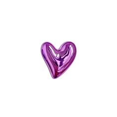 a purple heart shaped object on a white background