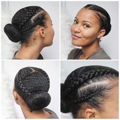 Braids Bun, Bun Style, Quick Braids, Natural Hair Bun Styles, Bun Styles