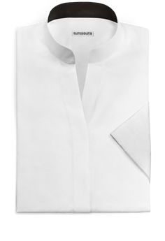 100% cotton, custom tailored dress shirt, white. It is tailored with darts at the waist and bust, creating a streamlined silhouette Crafted from white natural cotton. Fall in love with such details as elegant mother-of-pearl buttons and contrast details inside the collar and cuffs. Team it with our pencil skirt or tapered trousers for a sophisticated office ensemble.  Remember that at sumissura you can design from scratch your own Women Dress Shirt Womens Business, Business Dress Women, Business Dress Shirts, Sophisticated Office, Business Dress, Tapered Trousers, Tailored Dress, Contrast Collar, Silhouette Crafts