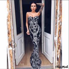 Olivia Mark - Sexy bustier strapless vintage sequin evening dresses elegant evening dresses female fishtail dress Silver Party Dress, Fishtail Dress, Sequin Evening Dresses, Designer Evening Dresses, Evening Dress Fashion, Sequin Maxi, Sequin Maxi Dress, Women's Evening Dresses, Dresses Elegant