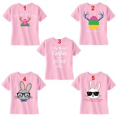 2017 NEW EASTER / TODDLER / YOUTH / FAMILY DESIGNS  KIDS UNISEX T-SHIRT ( Pink Color ) T-SOFT: The Kids T-Shirt is soft stylish 100% cotton. one of the softest comfortable T-shirts your kids will ever feel. ALSO AVAILABLE IN RED, GREEN, PINK, BLUE & BLACK T-SHIRTS WE ALSO HAVE THE PRINT IN WOMEN T-SHIRTS, OR HOODIES, OR CREWNECK SWEATSHIRTS T-SHIPPING: *FREE Shipping to the US ( including Hawaii, Alaska and Puerto Rico ) *Discounted Shipping to Canada, Australia, U.K., Europe and A Easter Pink Cotton T-shirt, Pink Cotton Easter T-shirt, Pink Cotton T-shirt For Easter, Pink Easter Tops With Graphic Print, Pink Graphic Print Easter Tops, Pink Graphic Print Top For Easter, Cute Easter T-shirt With Short Sleeves, Cute Short Sleeve Easter T-shirt, Easter Graphic Print Short Sleeve Tops