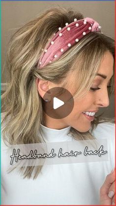 Hairstyles To Show Earrings, Hairstyle With Cloth Headband, Bob Hairstyles Headband, Headband Medium Hair, Wearing A Headband With Long Hair, Wedding Guest Headband Hairstyles, Women Headbands Hairstyle, Women’s Headband Hairstyles, Boho Headband Hairstyles Short Hair