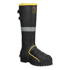 For superior protection on rough landscape, use this Tingley Sigma waterproof non-slip steel toe metatarsal boot. Designed to mitigate injuries from uneven terrain, this boot is great for mining, manufacturing, and construction. This boot features a floating metatarsal guard to alleviate impact, providing flexible protection and a comfortable fit when bending, kneeling, and crawling.    The internal ankle support system and the 16" tall snug fit design help prevent rolled ankles, while the polyu Industrial Clothing, Sharp Objects, Ankle Support, Quick Release Buckle, Support System, Design Help, Bending, Arch Support, Snug Fit