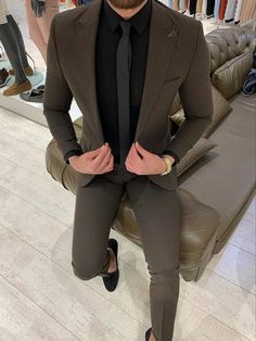 Men Suits 2 Piece Dark Brown Suit Men Stylish Suit Wedding - Etsy Pakistan Dark Brown Suit Men, Brown Suit Men, Coat Pant For Men Suits Wedding, Dark Brown Suit, Smart Casual Suit, Coat Pant For Men, Men Suit Wedding, Green Wedding Suit